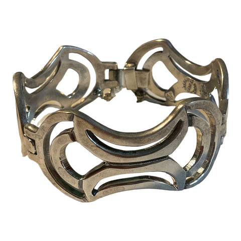 Hourglass Design Sterling Bracelet