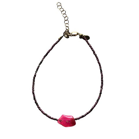 Pink Loom Beaded Bracelet