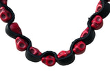 stormie art red skull necklace