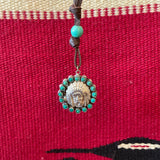 Indian Man Head Turquoise Southwest Necklace