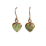 Australian Sparkling Opal Heart Sterling Silver Earrings