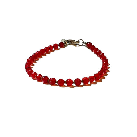 Red Jade Beaded Bracelet