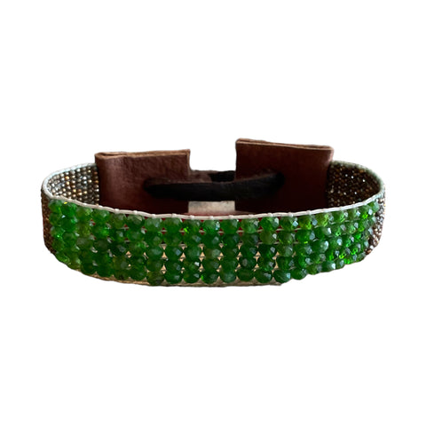 Natural Green Onyx Beaded Bracelet