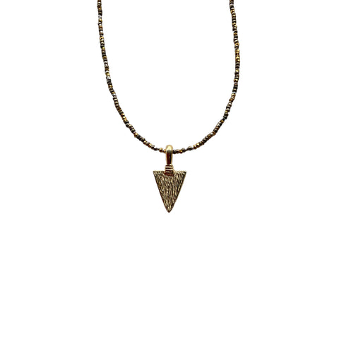 14 Karat Gold Arrowhead Necklace