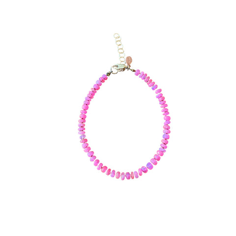 Pink Opal Bracelet with Gold-Filled Clasp Closure