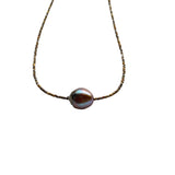 Tahitian Solitaire Pearl Beaded Necklace