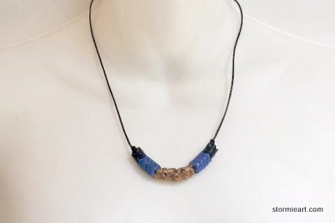 Blue Vertebrae Necklace
