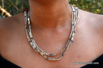 Liquid Silver Wrap Necklace