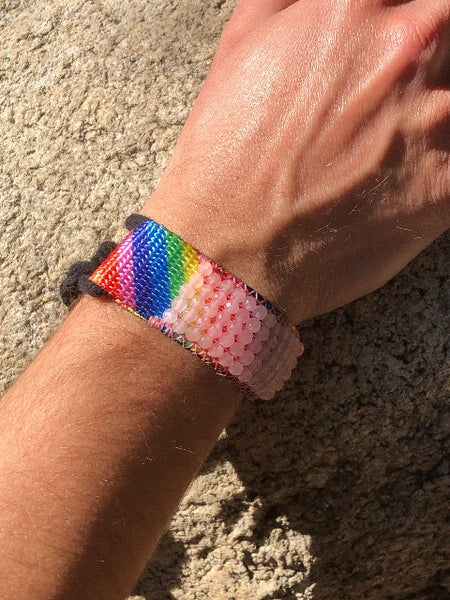 Rose Quartz Rainbow Bracelet