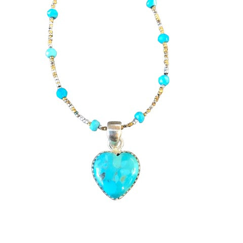 baby blue turquoise necklace