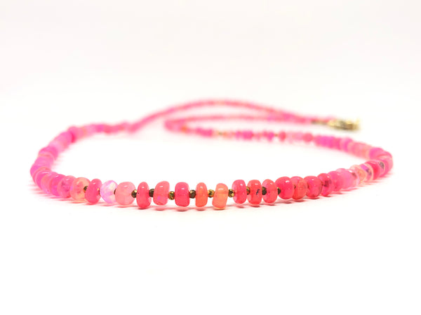 Hot Pink Opal Necklace