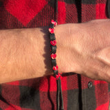 jasper leather heart bracelet