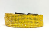Yellow Victorian Glass Bracelet