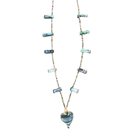abalone heart necklace