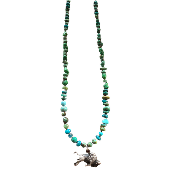 Turquoise Bison Necklace