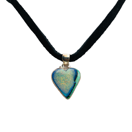 Baby Blue Turquoise Heart Necklace