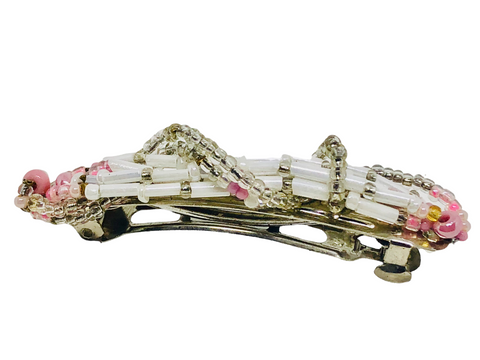 Pink and White Hair Barrette