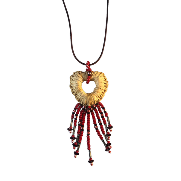 Raffia Heart Necklace
