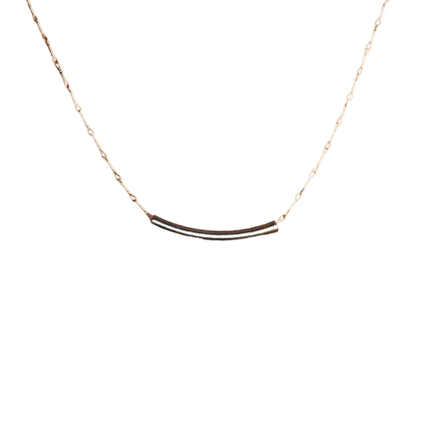 Hollow Crescent Necklace