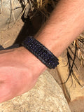 Blue Sandstone Vegan Bracelet
