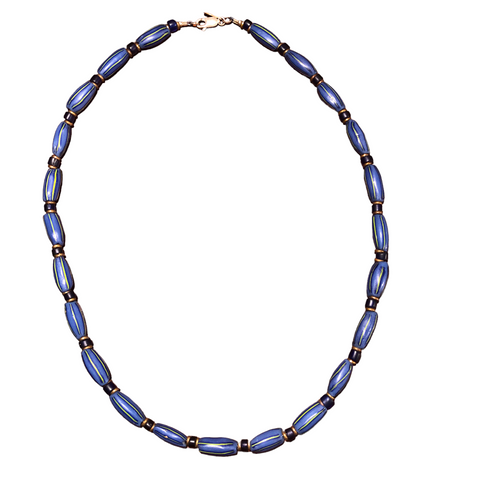 Blue Trade Bead Necklace