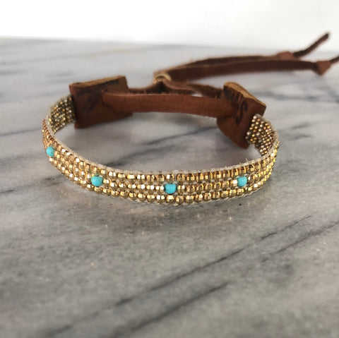 Turquoise in Gold Bracelet