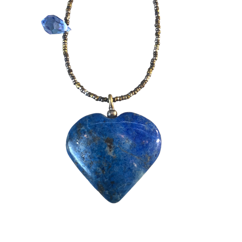 Heart Shape Lapis Lazuli Necklace