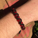 red glass trade bead bracelet