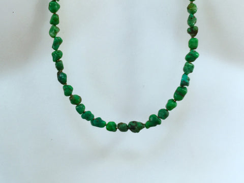 Open Heart Green Turquoise Necklace