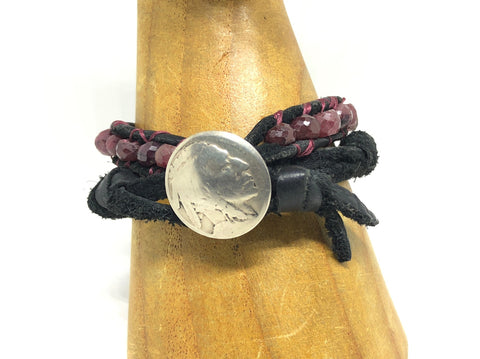 Ruby Vintage Wrap Bracelet