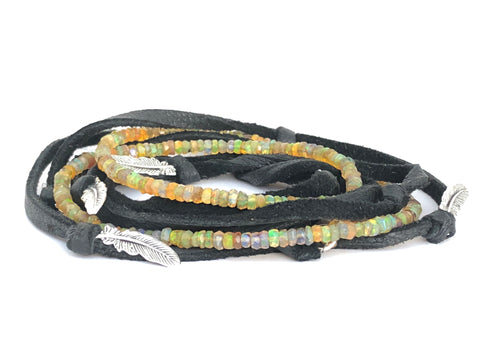Fire Opal Wrap Bracelet