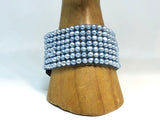 Blue Pearl Leather Bracelet